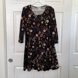 Nine Britton, Skylee Brushed Knit Dress, L, 3/4 sleeves